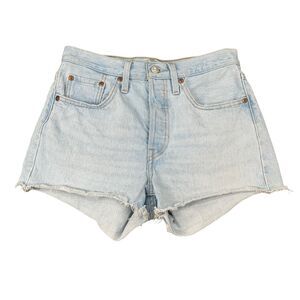 Levis Jean Short Womens 26 Blue 501 Cotton Denim Button Fly Cutoff Daisy Dukes